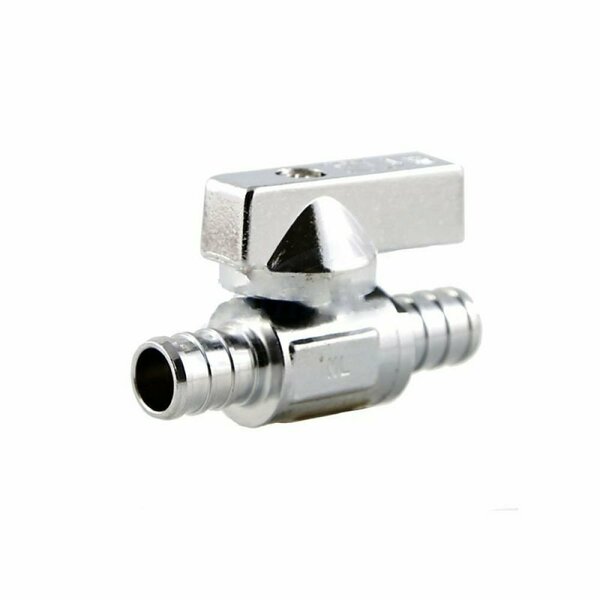 American Imaginations 0.5 in. Unique Chrome Ball Valve in Stainless Steel-Brass AI-37907